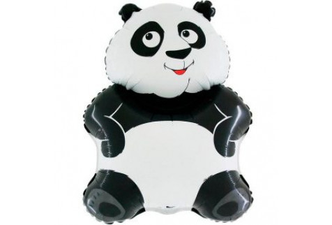 Шар (84 см) Фигура, Большая панда, Белый.