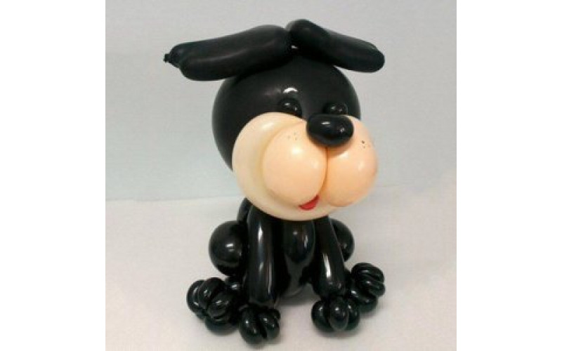Фигура из шаров "Собачка чёрная"
