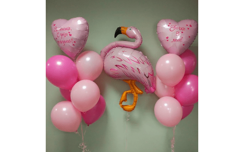 Набор шаров "Розовый фламинго"