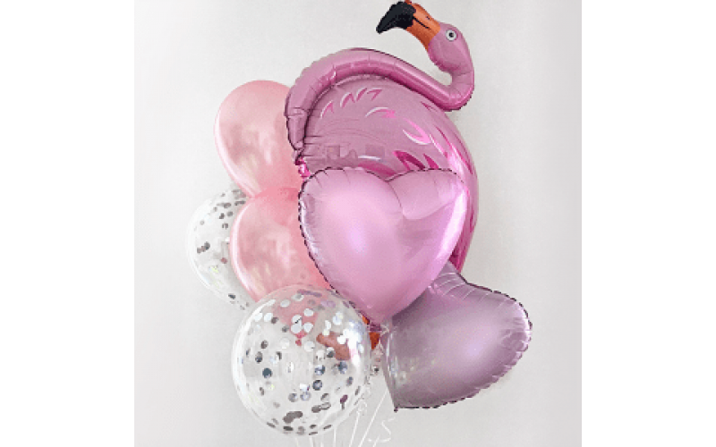 Букет шаров "Фламинго"