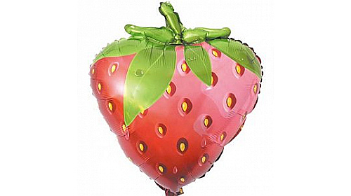 Фольгированная фигура шар Клубника, 1 шт.