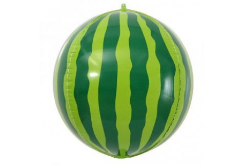 Фольгированный шар Сфера 3D Арбуз, 1 шт.