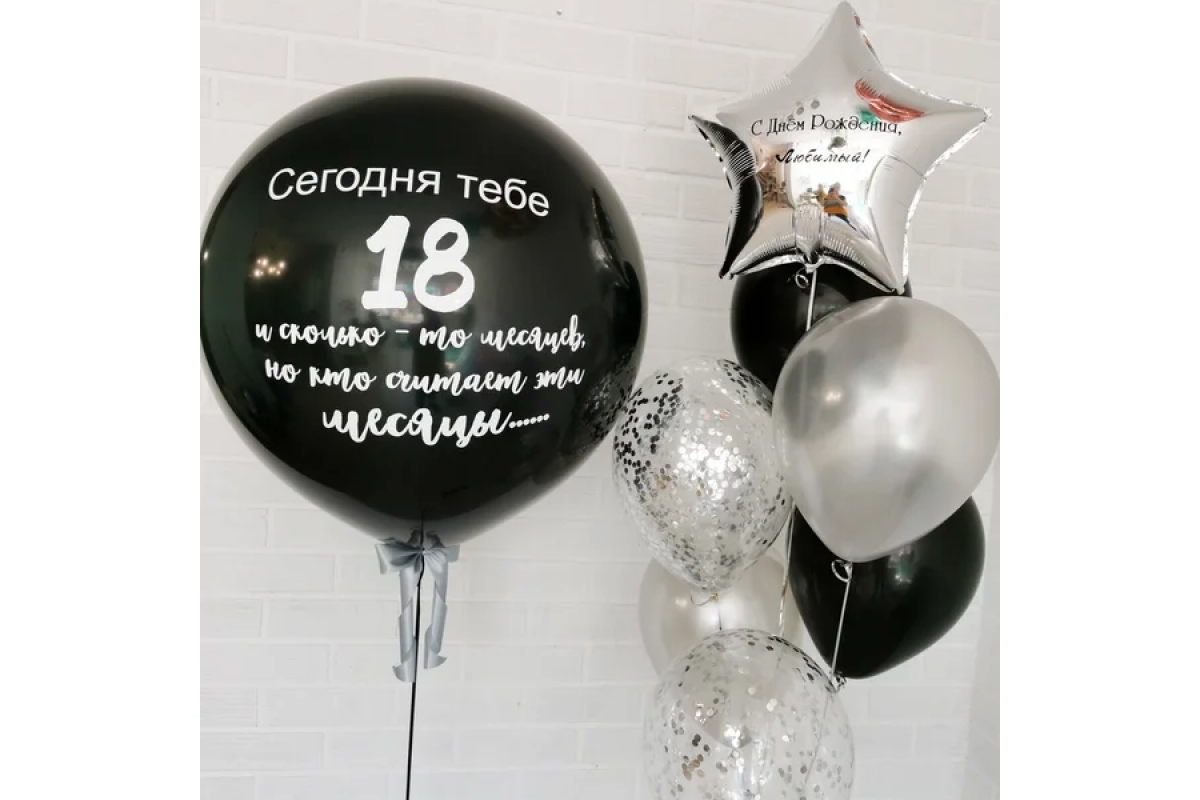 Набор шаров "Сегодня тебе 18"