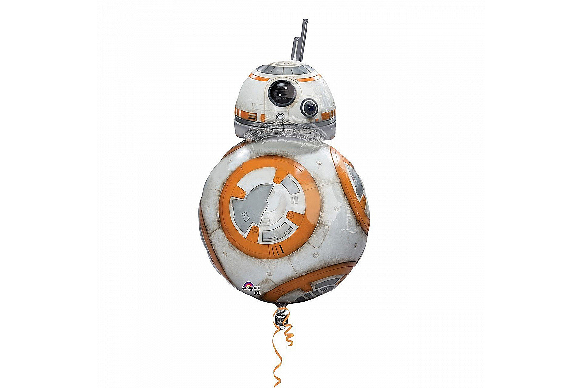 Фольгированный шар фигура (50 х 83 см.)”Дроид BB-8” 1 шт.