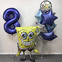 Набор шаров с Губкой Бобом "Happy Brithday"