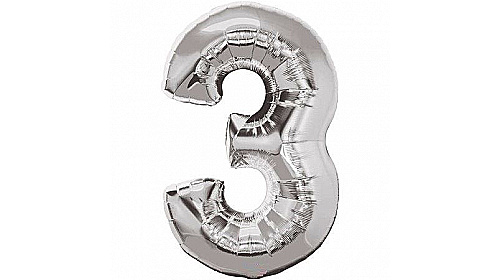 Шар черная цифра 3 (102 см), 1 шт. Шар черная цифра 3 (102 см), 1 шт.