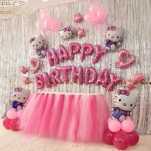 Фотозона из шаров c Hello Kitty "С днем рождения!" Фотозона из шаров c Hello Kitty "С днем рождения!"