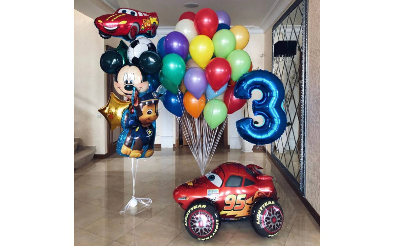 Набор воздушных шаров «Для мальчика на 3 года»