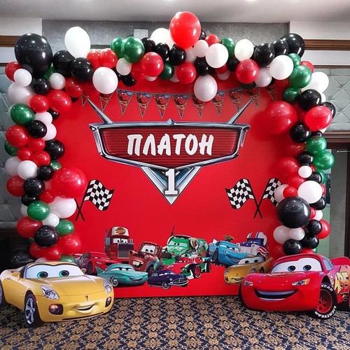 Фото-зона из шаров "Команда тачек" Фото-зона из шаров "Команда тачек"