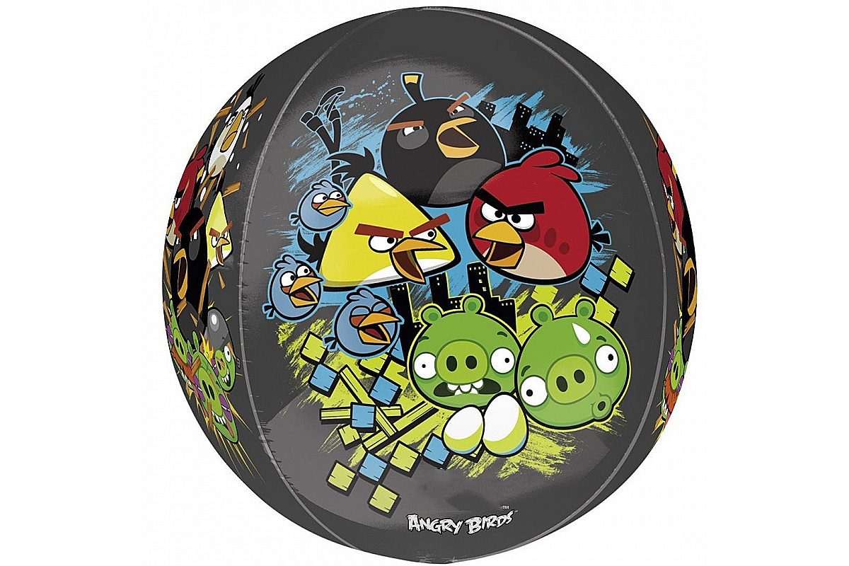 Шар (40 см.) 3D СФЕРА Angry Birds 1 шт.