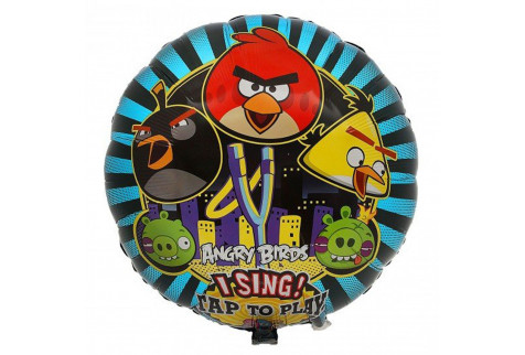 Шар (61 см.) ДЖАМБО/МУЗЫКАЛЬНЫЙ Angry Birds 1 шт