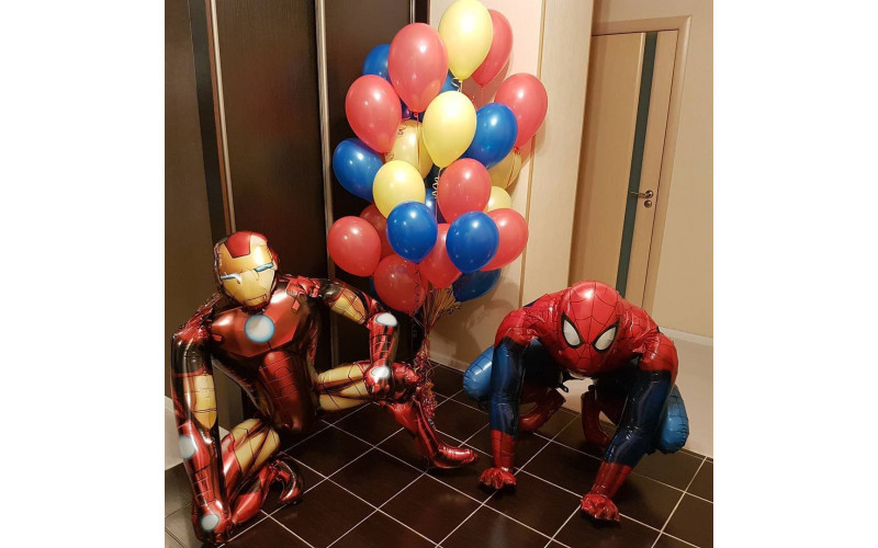 Набор шаров "Железный человек и Человек паук"