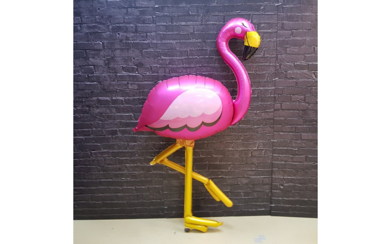 Шар Ходячая Фигура Фламинго Розовый (173 см.)  1 шт.