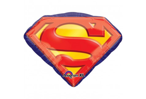 Фольгированный шар фигура (66 х 50 см.) "Супермен", эмблема 1 шт.