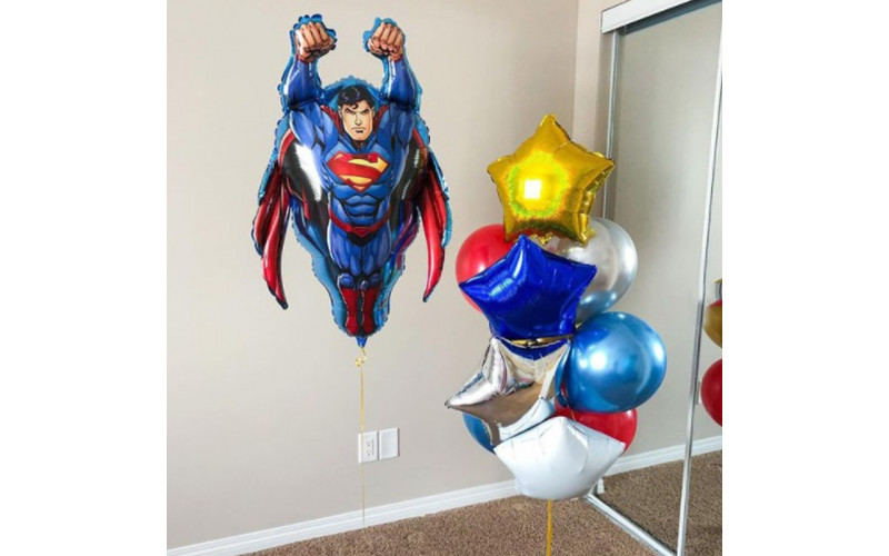 Набор шаров "Супермен на день рождение"