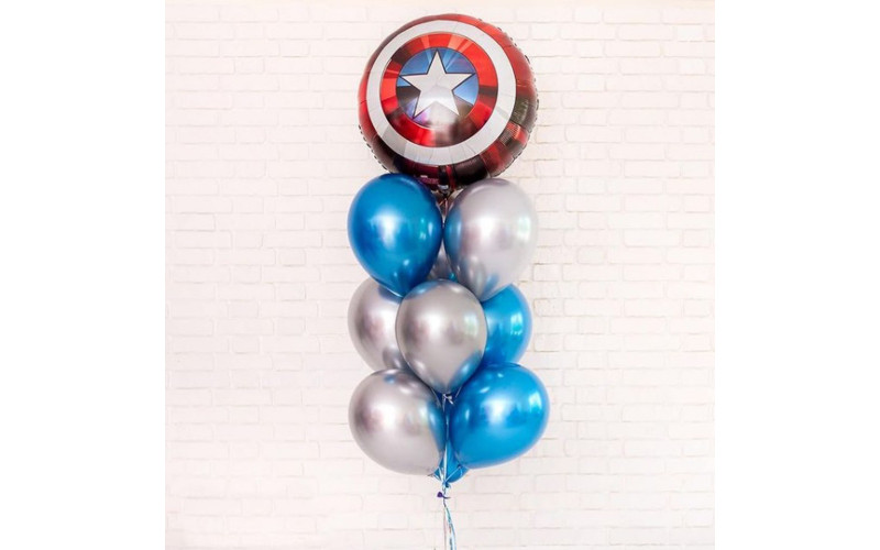 Фонтан из шаров "Щит. Капитан Америка"