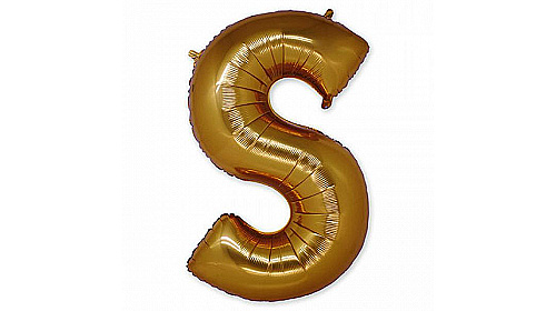 БУКВА S 40" Gold