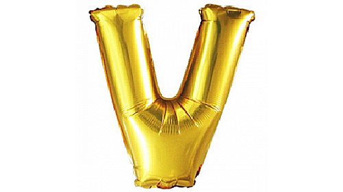 БУКВА V 40" Gold