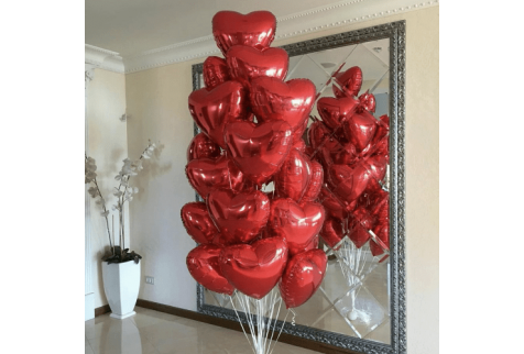 Фонтан воздушных шаров «Большая любовь»