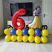 Композиция из воздушных шаров «С цифрой 6»