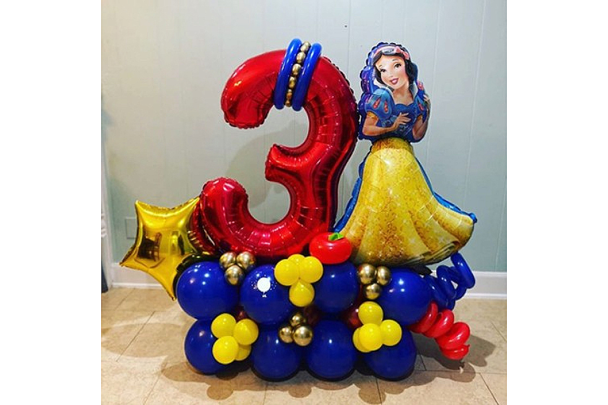 Композиция из шаров "С цифрой 3"