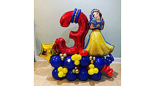 Композиция из шаров "С цифрой 3"