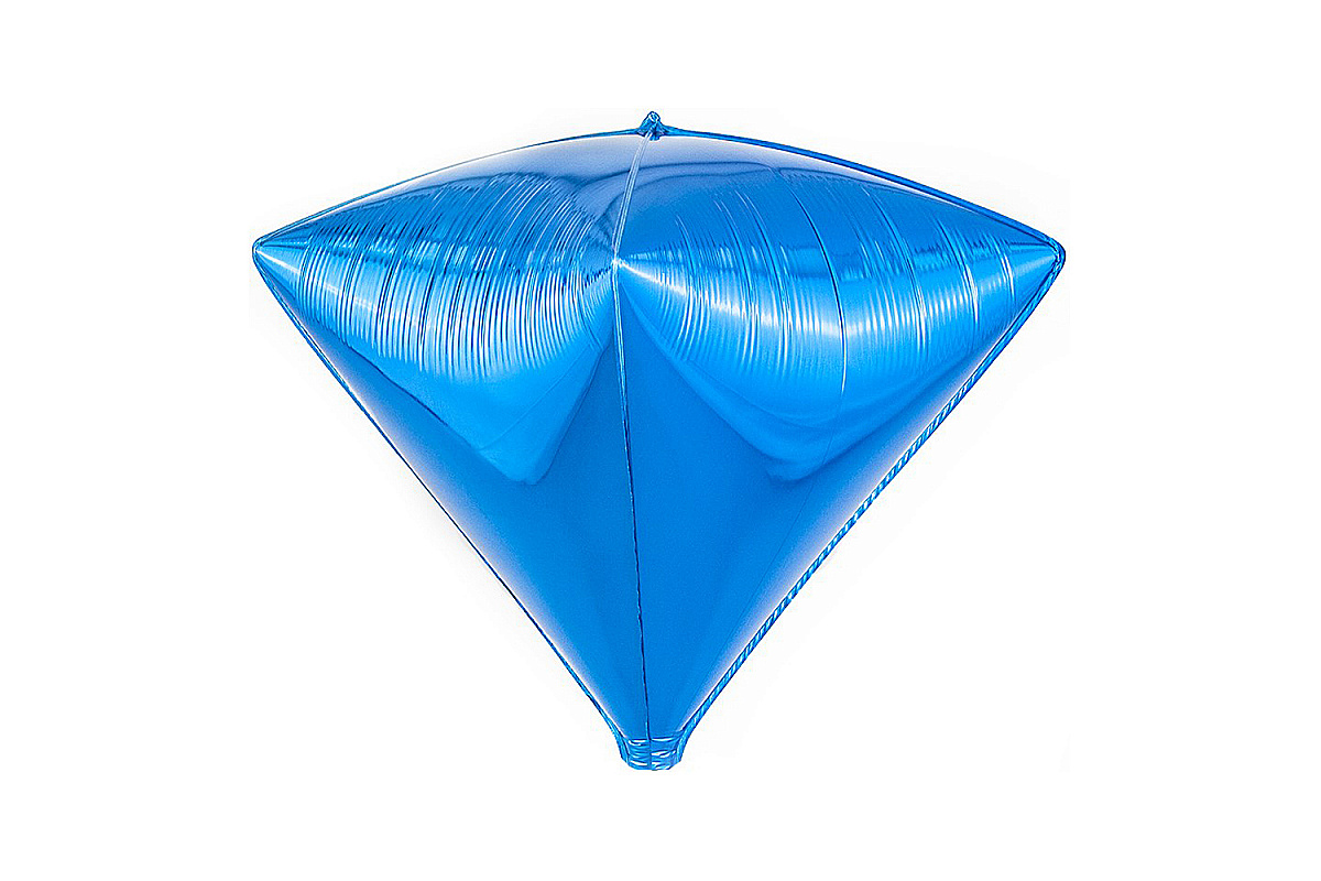 Шар А 3D АЛМАЗ Б/РИС 17" Металлик Blue