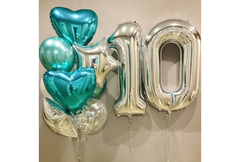 Воздушные шары на День Рождения 10 лет