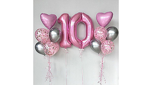 Шары на 10 лет "Нежность"