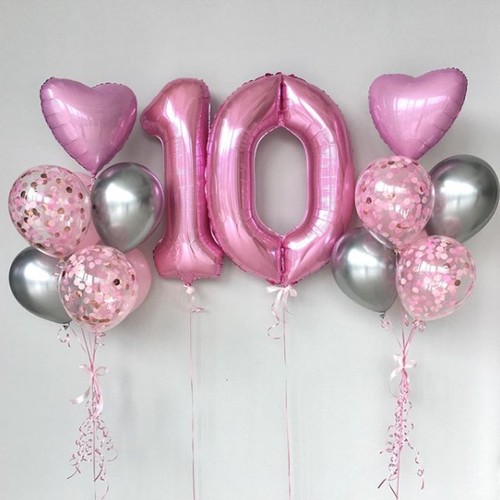 Шары на 10 лет "Нежность" Шары на 10 лет "Нежность"
