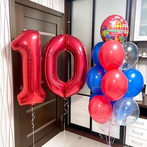 Шары на 10 лет "Пиксели" Шары на 10 лет "Пиксели"