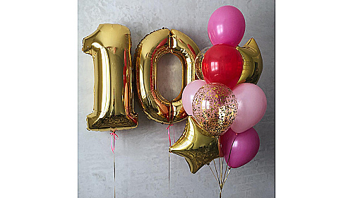 Шары на 10 лет "Яркая дата"