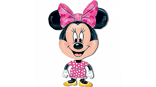 Шар (22"/55CM) Ходячий шар, Минни большеголовая, 1 шт. Шар (22"/55CM) Ходячий шар, Минни большеголовая, 1 шт.
