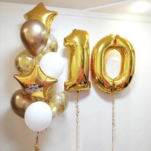 Шары на 10 лет "С Днём Рождения!" Шары на 10 лет "С Днём Рождения!"