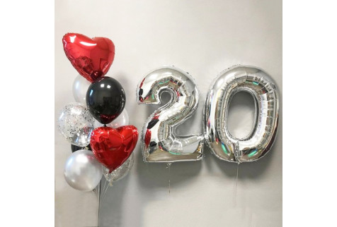 Набор шаров на 20 лет с любовью