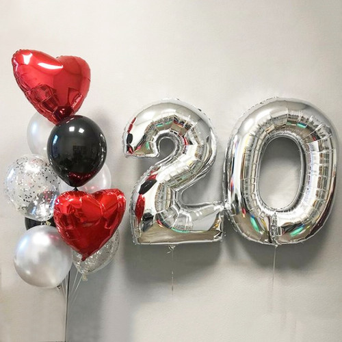 Набор шаров на 20 лет с любовью Набор шаров на 20 лет с любовью