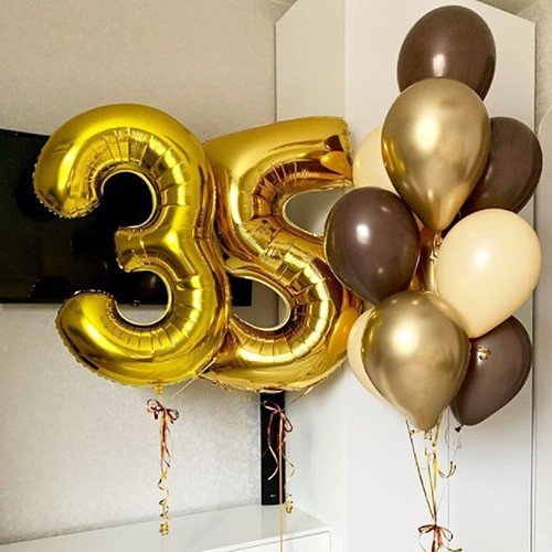 Шары на 35 лет кофейные