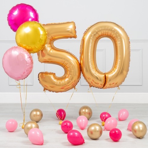 Шары на 50 лет яркие цвета