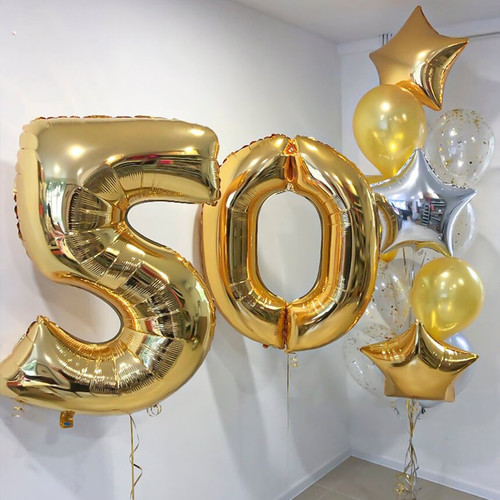 Шары на 50 лет "Золотце"