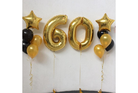 Набор шаров "С днём рождения. 60 лет"
