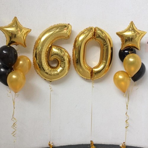 Набор шаров "С днём рождения. 60 лет"