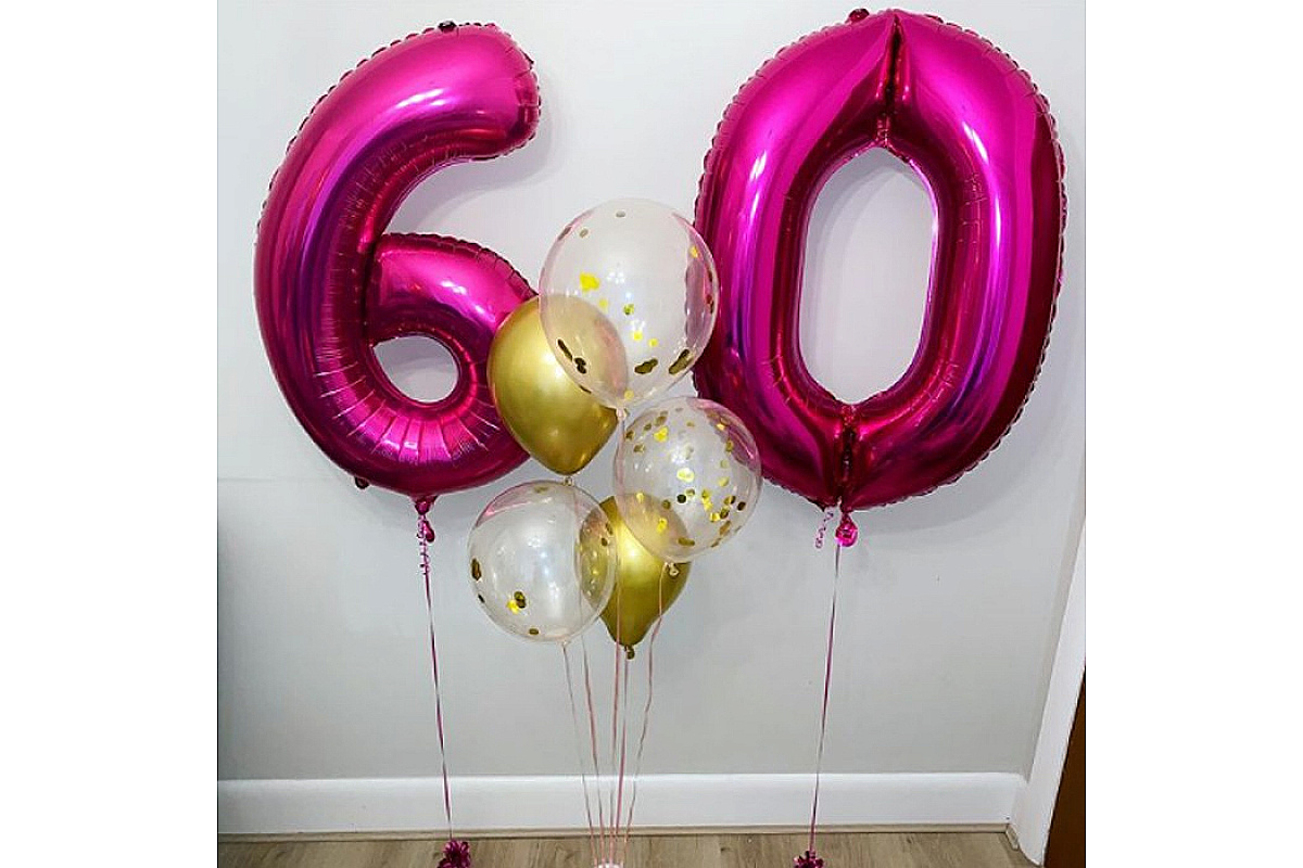 Шары на 60 лет "Яркая дата"