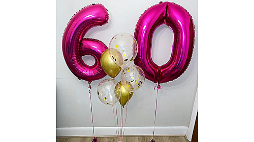 Шары на 60 лет "Яркая дата"