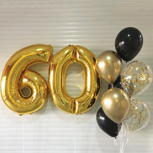 Шары на 60 лет "Строгий вид"