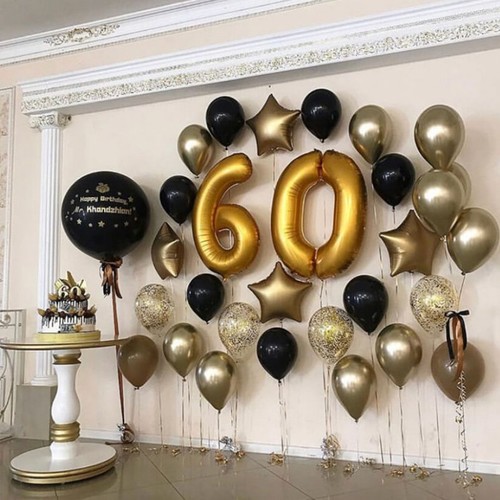 Фото-зона из шаров на 60 лет Фото-зона из шаров на 60 лет