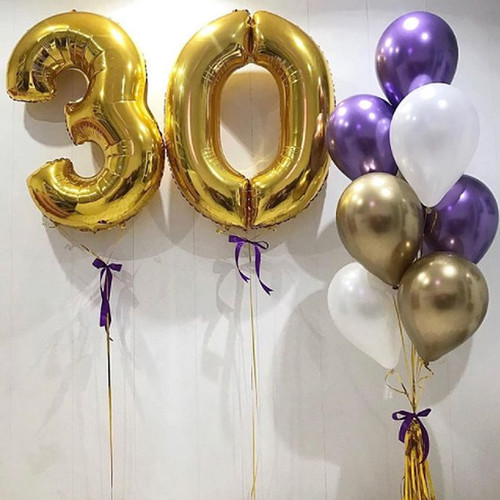 Шары на 30 лет "Сирень"
