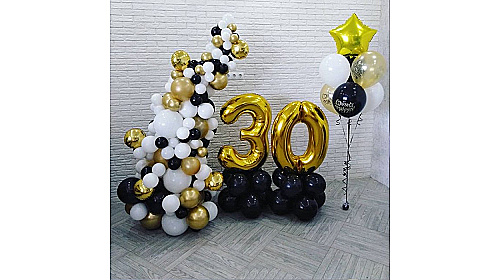 Оформление шарами на 30-летие