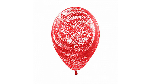 Воздушный Шар (12''/30 см) Морозное граффити, Красный (015), агат