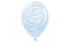 Воздушный Шар (12''/30 см) Морозное граффити, Макарунс, Нежно-голубой (640), агат