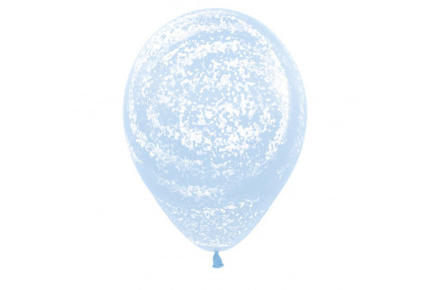 Воздушный Шар (12''/30 см) Морозное граффити, Макарунс, Нежно-голубой (640), агат